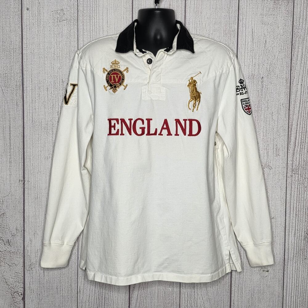 Polo Ralph Lauren England Rugby Shirt XL Big Pony Challenge Cup Heavyweight
